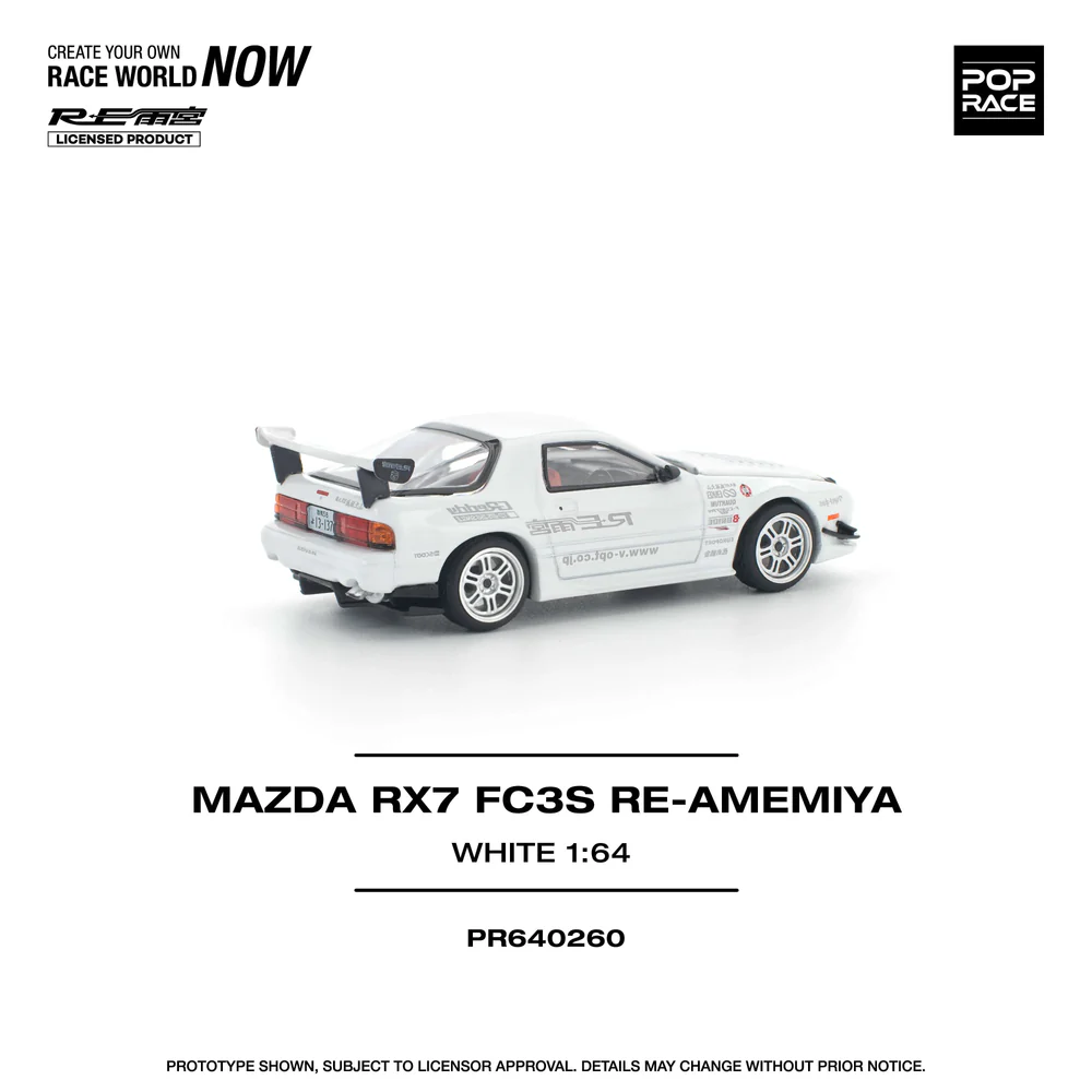 Mazda RX7 FC3S Re-Amemiya, 1:64 Scale (White) - Image 4