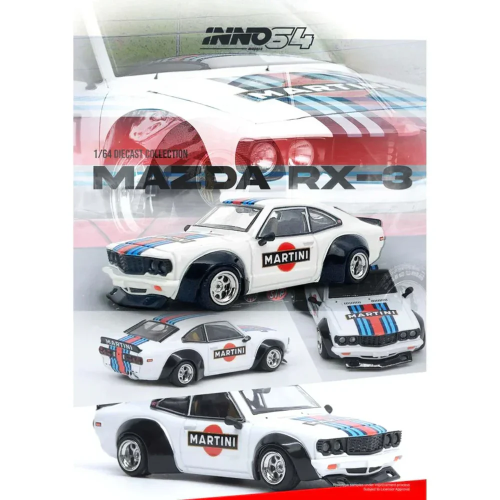 Mazda Savanna RX3 Martini Racing Livery, 1:64 Scale - Image 2