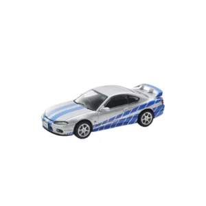 Nissan Silvia S15 Livery, 1:64 Scale (Silver with Blue)