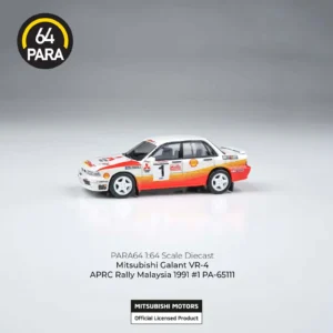 Mitsubishi Galant VR-4 APRC Rally Malaysia #1 | 1991, 1:64 Scale (Orange)