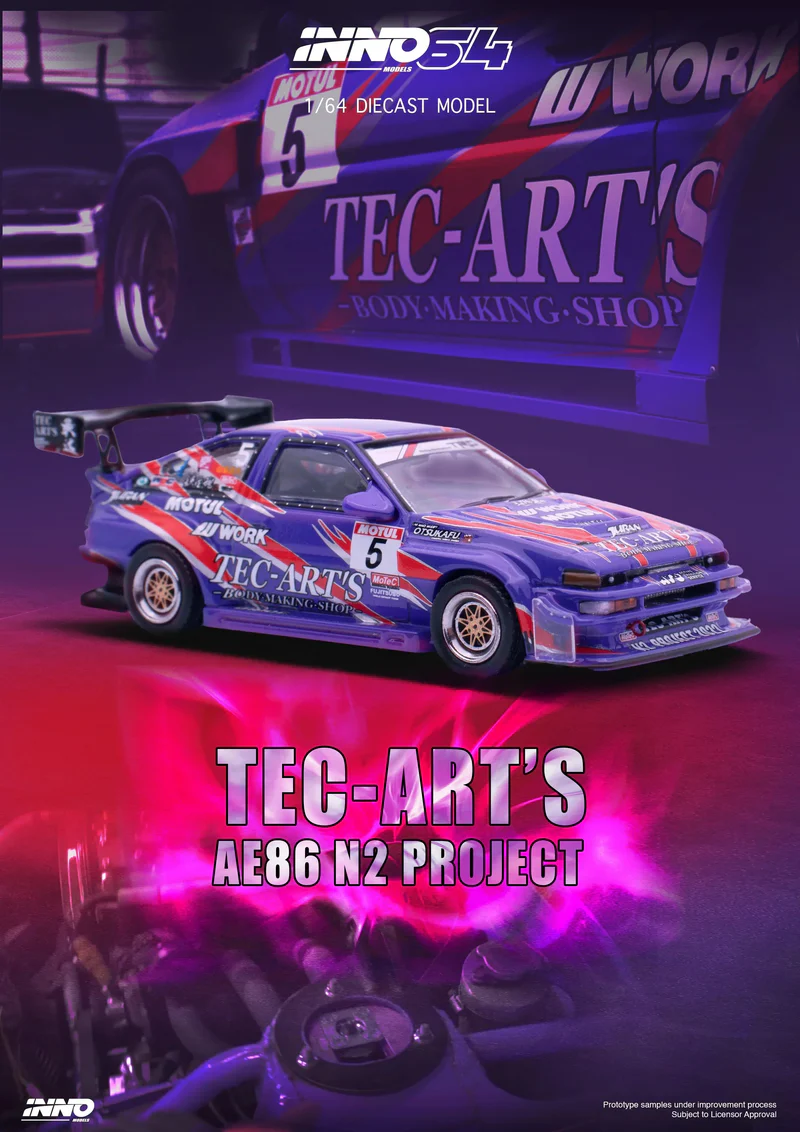 Toyota Sprinter Trueno AE86 N2 Project By Tec-Art'S, 1:64 Scale - Image 2