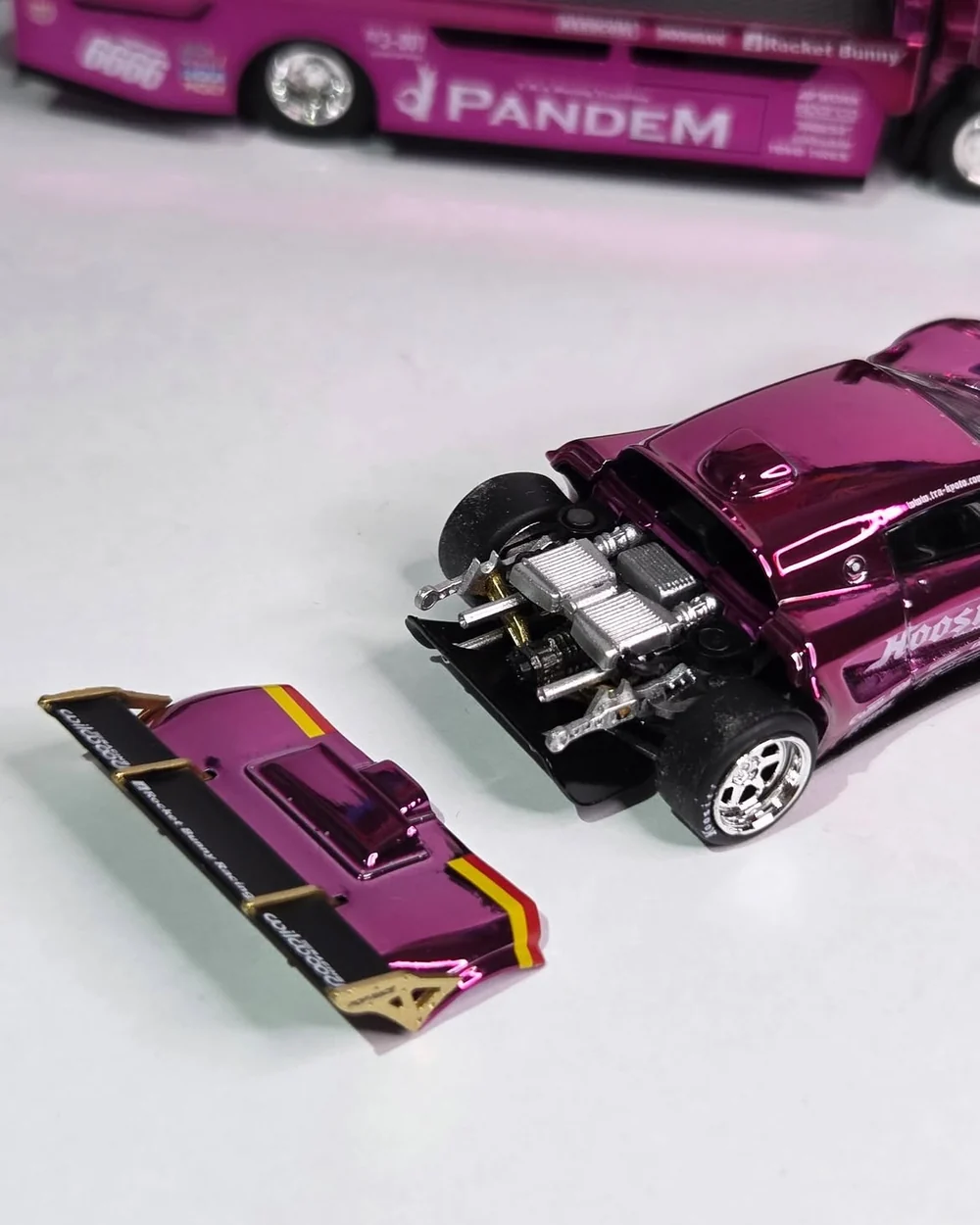 *HEC 2026* Pandem Lotus Elise Pandem Fuso-300 Rocket Bunny Racing, 1:64 Scale (Purple Chrome) - Image 9