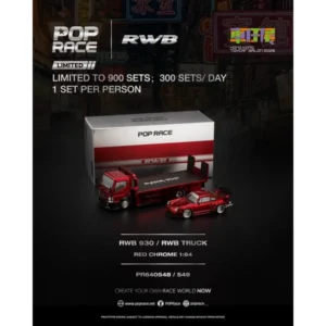 *HKTCS* RWB 930 / RWB Truck Red Chrome (Limited to 900pcs), 1:64 Scale