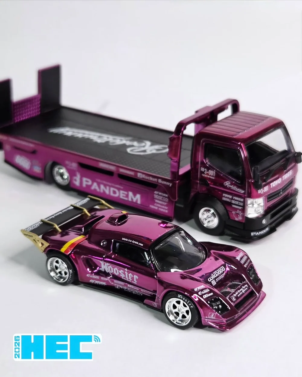 *HEC 2026* Pandem Lotus Elise Pandem Fuso-300 Rocket Bunny Racing, 1:64 Scale (Purple Chrome) - Image 7