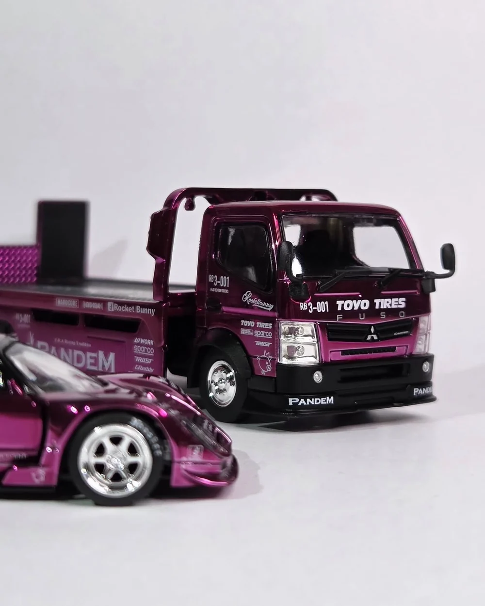 *HEC 2026* Pandem Lotus Elise Pandem Fuso-300 Rocket Bunny Racing, 1:64 Scale (Purple Chrome) - Image 2