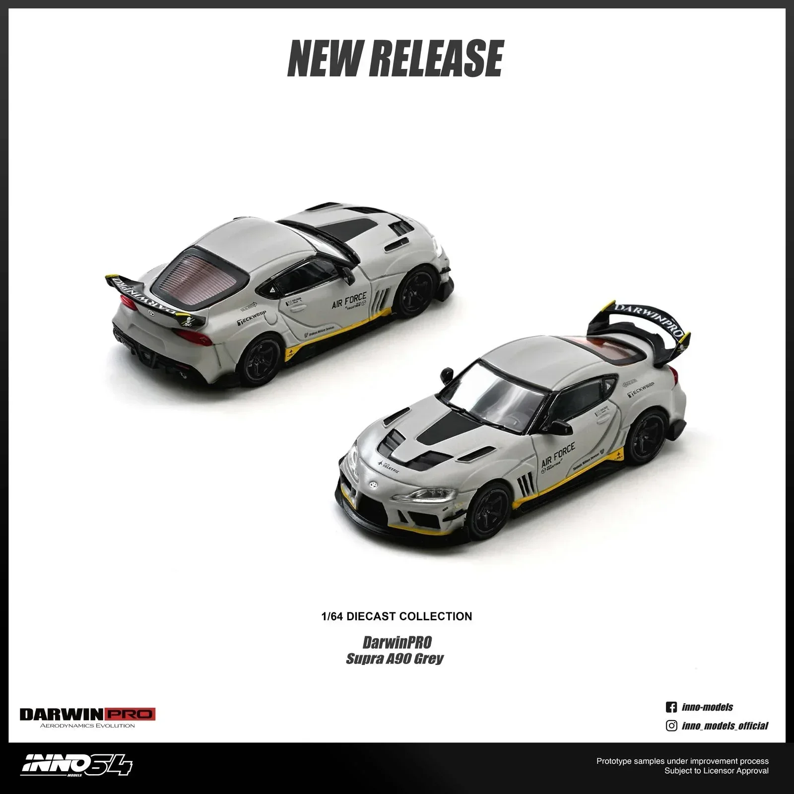 Toyota Supra A90 "Darwin Pro", 1:64 Scale (Matte Grey)