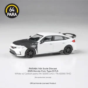 Honda Civic Type-R FL5 W/Carbon Parts ’25, 1:64 Scale (White)