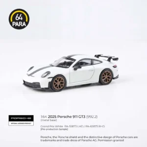 Porsche 911 GT3 (992.2) 2025, 1:64 Scale (White)