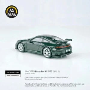 Porsche 911 GT3 (992.2) 2025, 1:64 Scale (Green)
