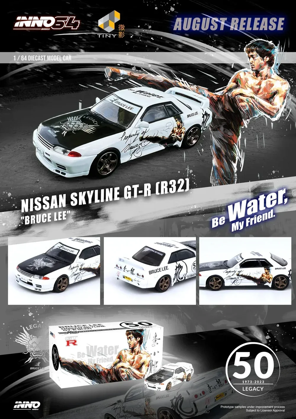 Nissan Skyline GT-R (R32) "Bruce Lee", 1:64 Scale - Image 3