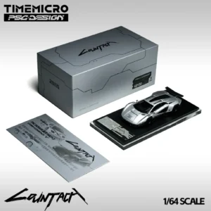 TIMEMICRO X PSC DESIGN 1:64 LAMBORGHINI COUNTACH “V” VER. SILVER