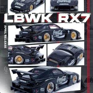 Mazda RX7 ( FD3S) LB-Super Silhouette,1:64 Scale (Black)
