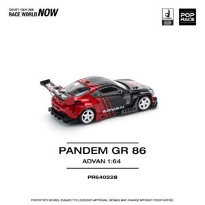 Pandem GR 86 Advan, 1:64 Scale (Red)