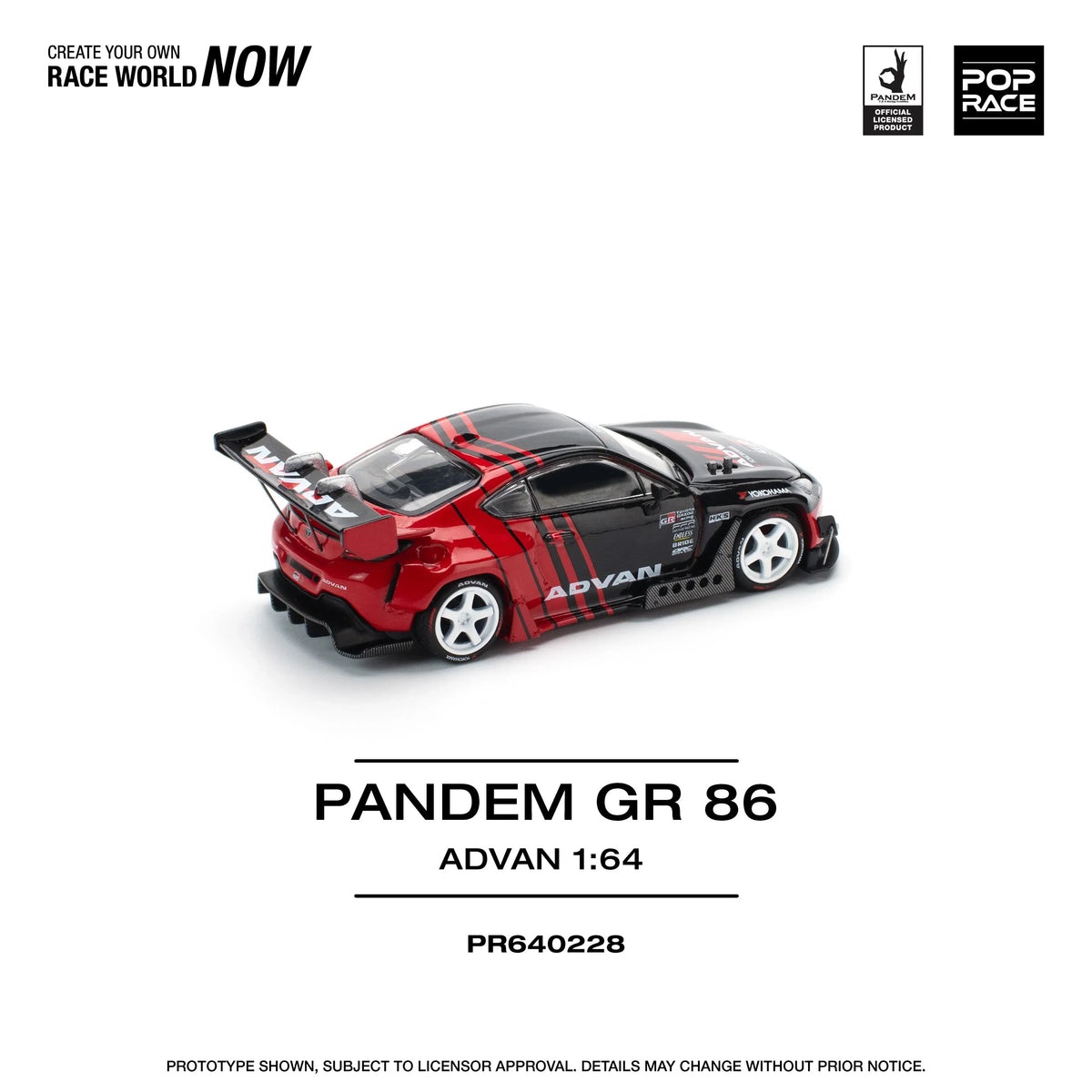 Pandem GR 86 Advan, 1:64 Scale (Red) - Image 2