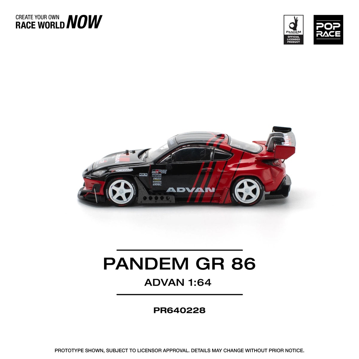 Pandem GR 86 Advan, 1:64 Scale (Red) - Image 4