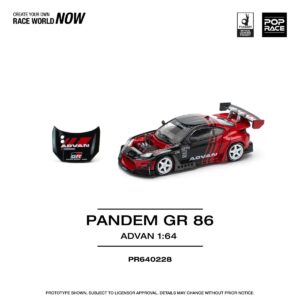 Pandem GR 86 Advan, 1:64 Scale (Red)