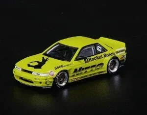 Nissan Silvia S13 V2 Pandem / Rocket Bunny, 1:64 Scale (Light Yellow)