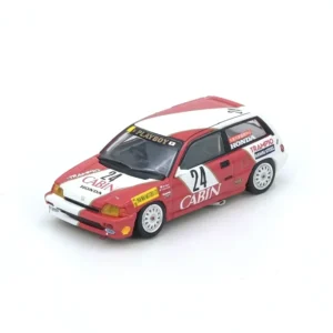 Honda Civic SI E-AT #24 Cabin Macau Guia Race 1988 2ND 1600CC Class Tomohiko Tsutsumi, 1:64 Scale