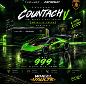 TIMEMICRO × PSC DESIGN LAMBORGHINI COUNTACH LPI 800-4 V (METALLIC GREEN) LIMITED EDITION WORLDWIDE 999 PIECES ONLY